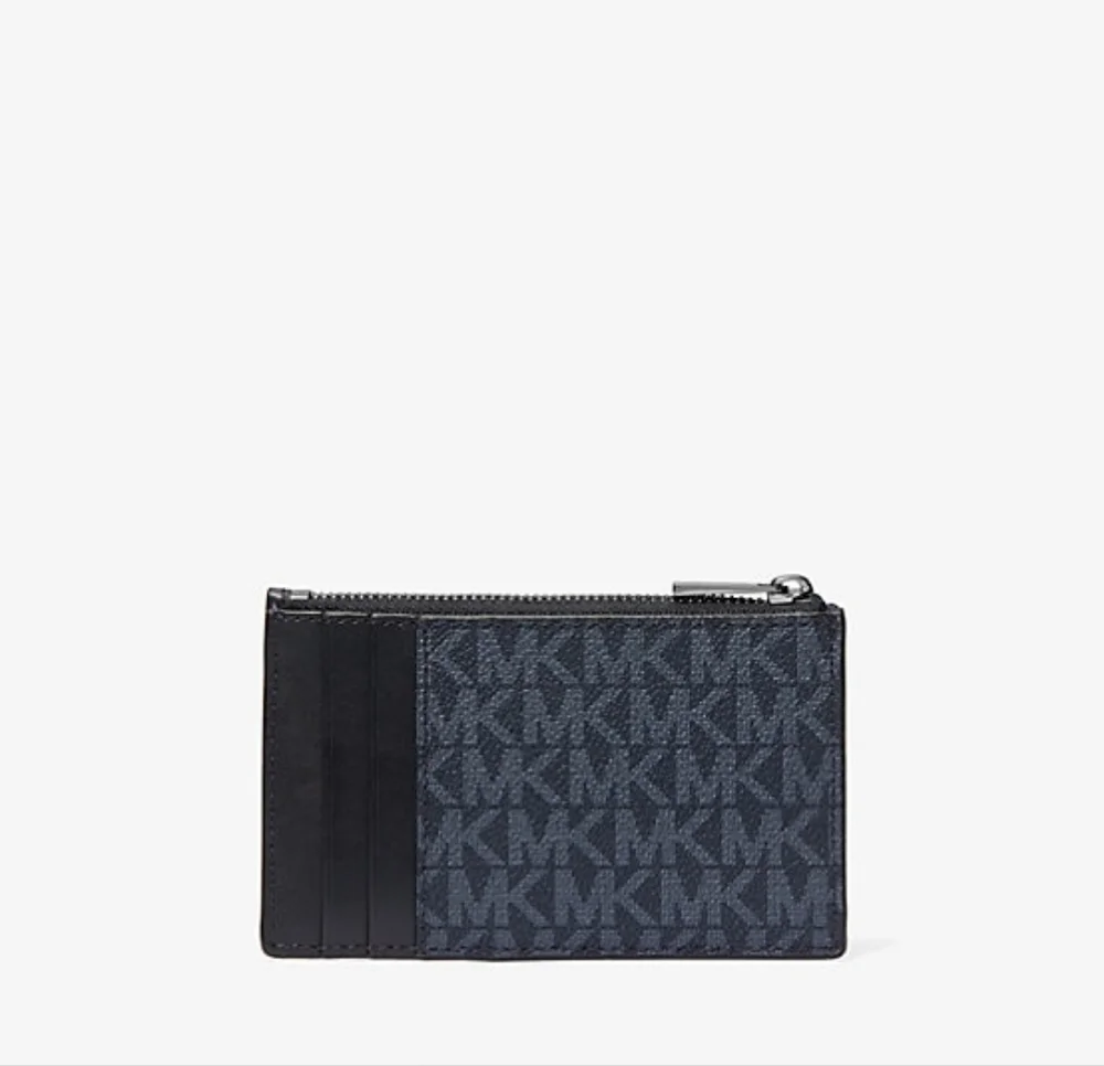 Micheal Kors Cooper Slim Signature Logo Zip Wallet Cardholder, NWT, 13”x13”
